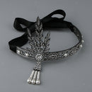 1920s Flapper Headband  Inspired Headpiece Retro Hair Accessory Black