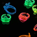 Mixed Colored Plastic Rings Kid Christmas Stocking Fillers - Pcak of 12
