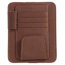 Car Sun Visor Organizer PU Leather Storage Bag for Glasses Card (Coffee) A