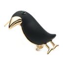 Crow Brooch Black Paint Bird Enamel Brooches Men Women Suits Dress Hat Coll F7A8