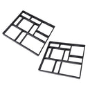 2 Piece Garden DIY Plastic Molded Paving Mold Pathmate Maker Mould 45x40x4cm