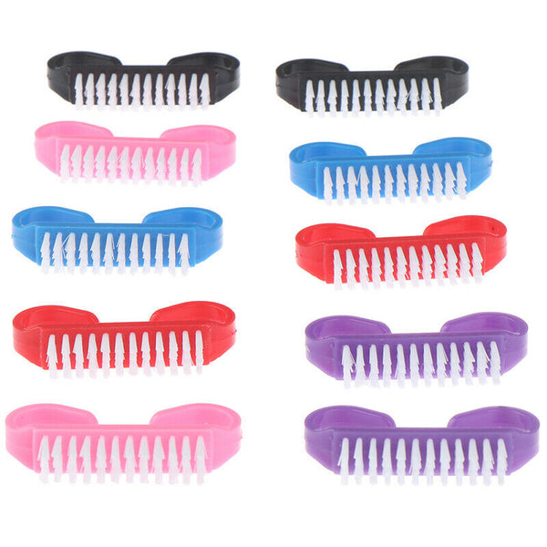 10Pcs Nail Cleaning Clean Brush File Manicure Pedicure Remove Dust Clear To Nw
