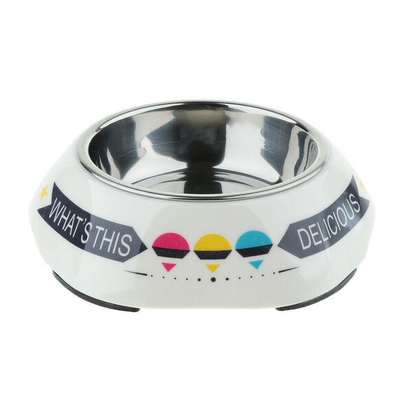 Pet Dog Feeder Cat Feeding Bowl Food Container Stainless Steel Bowl 180ml