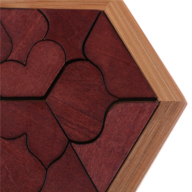 Child Kids Wooden IQ Game Jigsaw Intelligent Tangram Brain Teaser Puzzle Toys ME