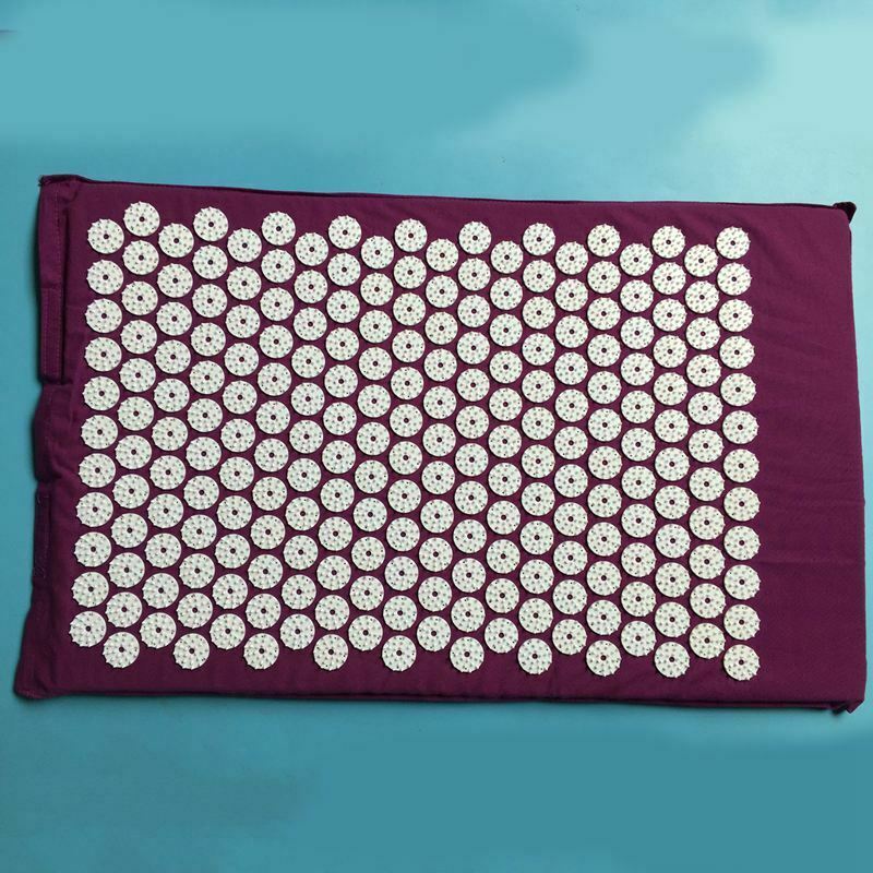 Carpet Mat for Acupressure Acupuncture Yoga Massage + Carry Bag purple T8Q4