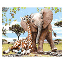 Giraffe Elephant 5D DIY Full Drill Round Rhinestones Painting Embroidery