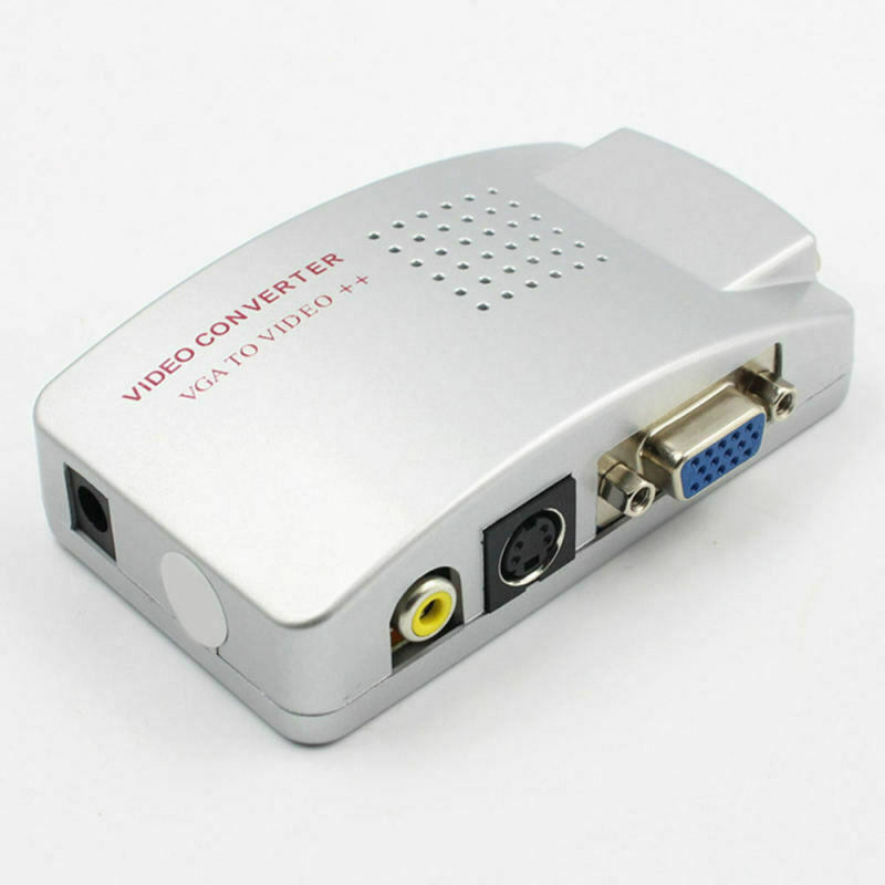 High Resolution TV to PC Composite RCA/S-Video to VGA Video Converter Box