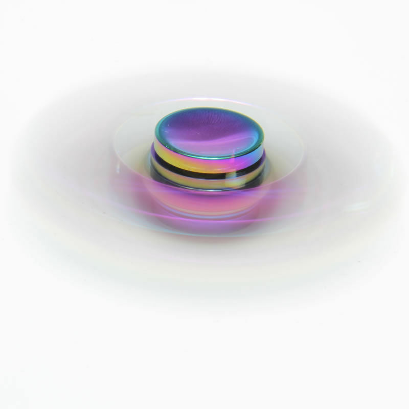 Rainbow Tri Fidget Hand Spinner Finger Ceramic Bearing Desk GyroToy for EDC New