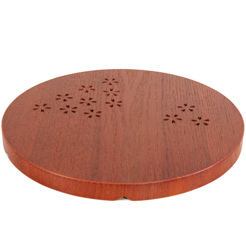 Solid Wood Round Tray Japanese Cherry Tray Home Hotel Tableware Plate Fruit O6H1