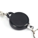 Retractable Key Chain Reel Steel Cord Recoil Belt Ring Badge Pass ID Card FT