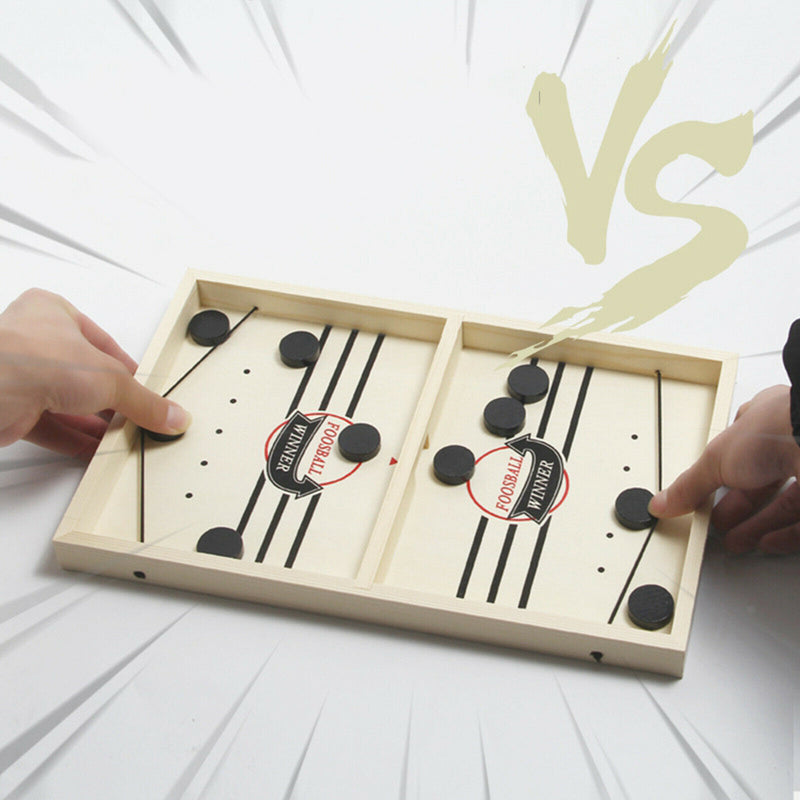 Sling Puck Game Tabletop Sling-shot Foosball Winner Hockey Board Small