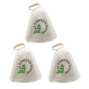 3x 100% Pure Wool Felt Sauna Hat Banya Cap