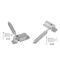 2pcs Metal Mini Door Closer Closing Automobile Adjustable Door Stopper Gray
