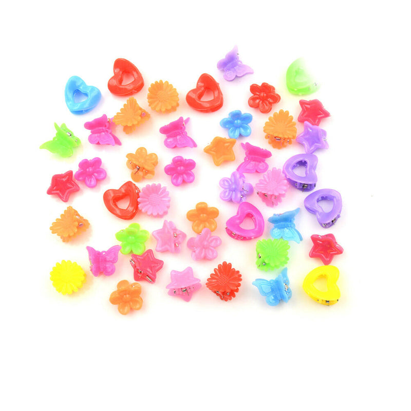 20pcs Cute Assorted Plastic Lovely Kids Girls Mini Hair Claw Clips Clamp  Z