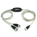 USB IN-OUT MIDI Interface Cable Converter PC to Music Keyboard Adapter Cord ME