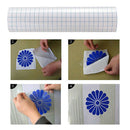 Clear Vinyl Transfer Paper Tape Roll - 12in x 3.3 FT w/ Alignment Grid