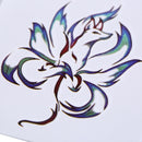 Waterproof Temporary Tattoo Stickers Nine Tail Fox Water Transfer flash tatoo Kw