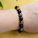 Tiger Eye Stones Strand Beaded Stretch Bracelets Powerful Energy Men Women