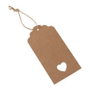 100 pcs Kraft paper Empty card Hand drawing Gift Label Tags Hearts Hollow b