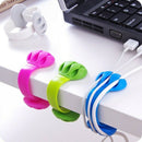 Desk Cable Clips Triple Slots Desktop Cable Organizer Wire Cord Management
