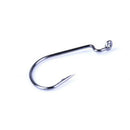 Lot 50PCS Outdoor High Carbon Steel Bass Worm Hooks Jig Big Fishing Crank Hooks