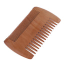 Wooden Beard Comb Anti Static Wood Pocket Comb with Fine Coarse Teeth For BeaES