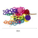 Pet Bird Toys Leather Rope Colorful Rattan Balls Strings Parrot Chew Toys A