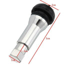 4pcs TR414 Chrome Tubeless Snap In Wheel Tire Valve Stems Rubber Dust Caps A
