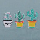 9 Pieces Fashion Embroidered Sew on Iron On Cactuses Patches Clothes Badge