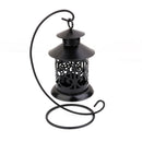 Moroccan Style Hanging Stand Candle Holder Tea Light Candlestick - Black