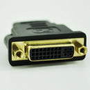Black Dual Link DVI-I Female to HDMI Male Plug Converter Adapter