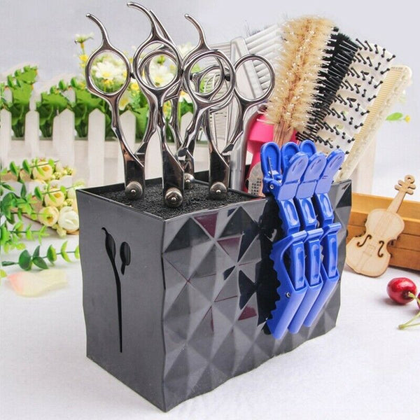 Black Professional Salon Shear Holder for Stylist Scissors Rack Holder Case V1N2