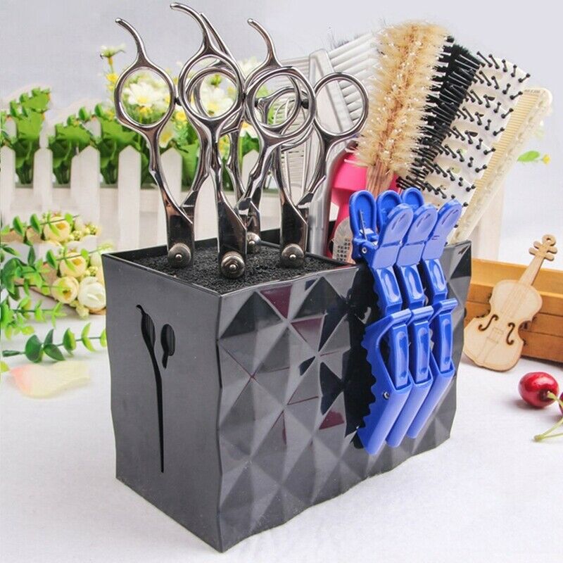 Black Professional Salon Shear Holder for Stylist Scissors Rack Holder Case V1N2