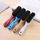 Yellow Lotus +Pig hair Handle Hair Brush Hard Boar Bristle Combs for Men Wo