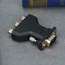 VGA Male to 3 RCA Female Converter Adapter Splitter Wire Connector