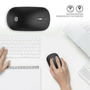 E703 Wireless Mouse Metal Scroll Wheel 2.4GHz USB Receiver Computer Mice