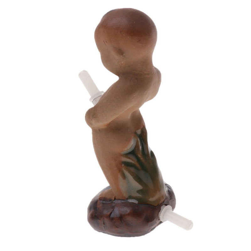 Artificial Hidden Cave Ornament Aquarium Fish Tank Decoration Little Boy - S