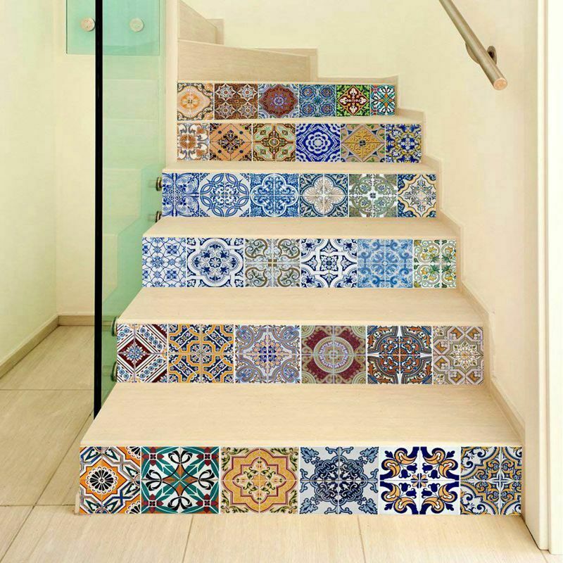 Peel and Stick Tile Backsplash Stair Riser Decals DIY Tile Decals Mexican T X2U5