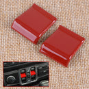 2x Red Car Window Switch Button Cover Trim Fit For Jeep Wrangler JL 2018 2019