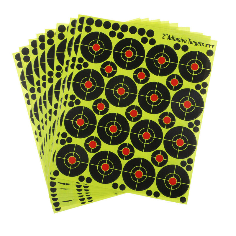 160pcs Shooting Targets 2'' Reactive Splatter Glow Florescent Paper Target