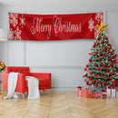 Merry Christmas Banner Snowflake Xmas Flag Party Ornaments Festival Supplies