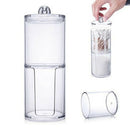 Acrylic Transparent Box Makeup Cotton Pad Round Container Storage Holde NHY