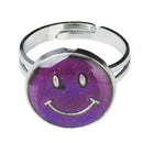 Ring of mood change of color size adjustable shape of face of smile L2E1
