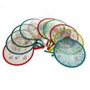 1pc Portable Round Japanese Style Folding Fans Hand Fan for Wedding Party JR