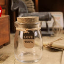 Round Glass Favor Canister Treats Storage Jar Bottle Container with Cork