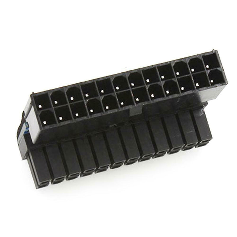90 Degree Desktop Motherboard ATX 24Pin Female to 24Pin Male Power Adapter