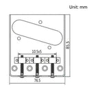 Electric Guitar 3 Tl Saddle Ashtray Saddle Bridge with Screws for Fender Te