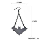 Black Bat Earrings Drop Dangle Hook Ear Stud Halloween Jewelry For Women Girl's