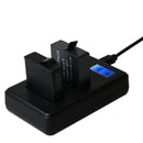 Battery AHDBT-501 Dual USB Charger with Mini Cable for GoPro HERO 6/5 Black