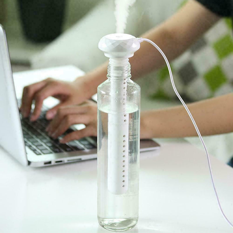 White USB Purified Air Mini Humidifier Portable Car Sprayer Portable N9R6